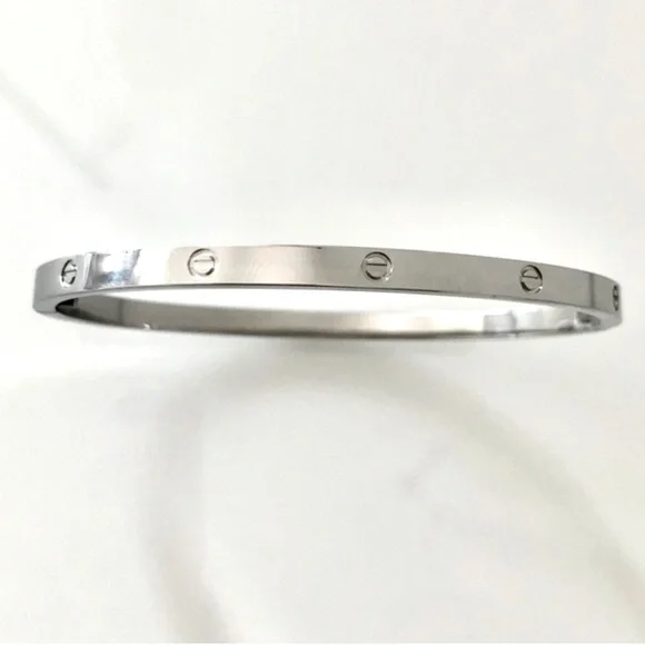 NEW Small Model Screw Cuff Bangle Love Bracelet with Screwdriver in Silver - Picture 1 of 14